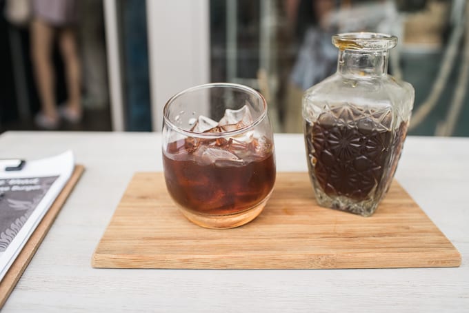 A cold drip served in a beautiful mini decanter from Haven Cafe Redfern