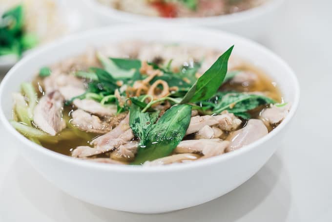 Mien Ga chicken vermicelli soup at Pho Tau Bay