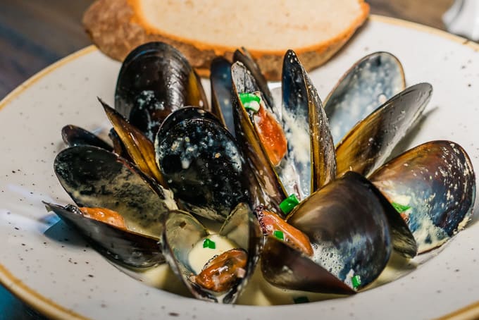 Mussels at Andiamo Kensington St Chippendale Sydney