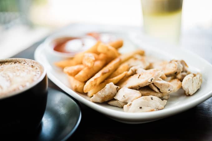 Chicken and chips at Mowbray Eatery