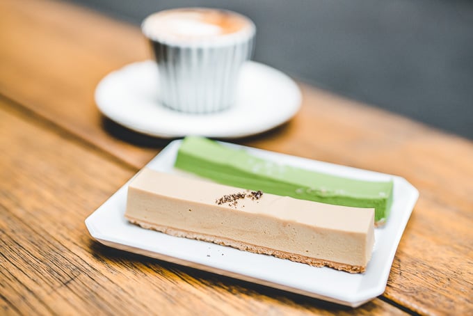 Caramel Matcha Tart Cafe Cre Asion Sydney