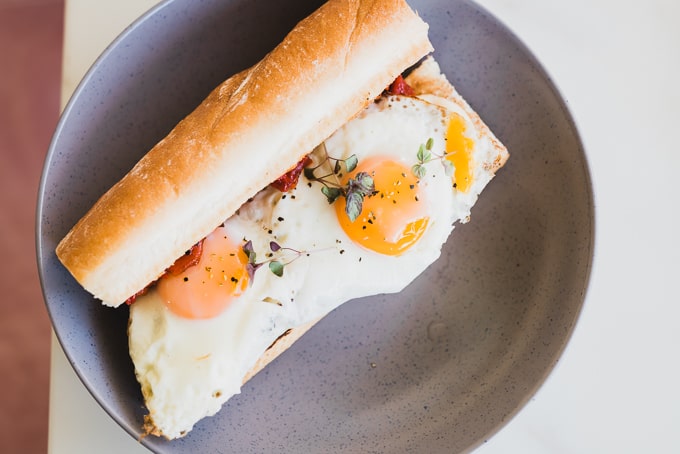 Bacon and egg roll is luxe at Baby Coffee Co.