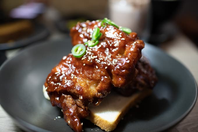 Papa Do's signature fried chicken with bbq chilli sauce