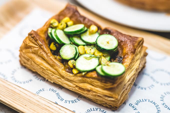 Simple but oh-so-good Corn and Zucchini Puff Pastry