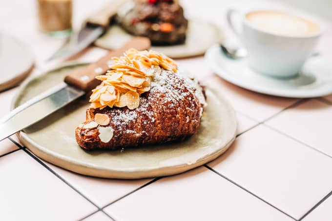 Almond Croissant at Rollers Bakehouse