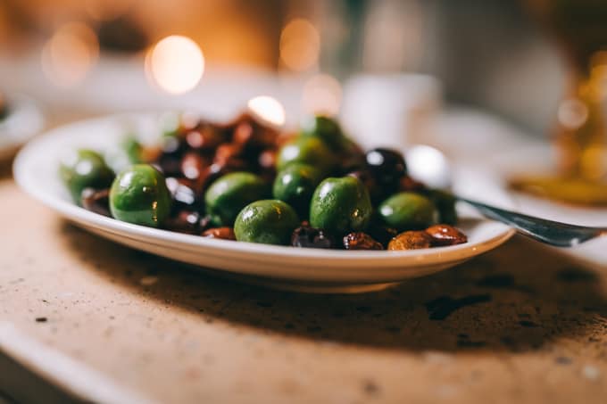 Olives and cashews at Mangiasti?
